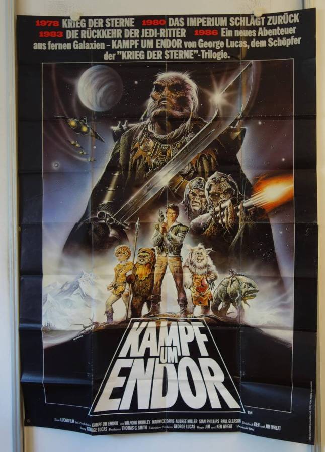 Ewoks: The Battle for Endor original release german four panel movie poster